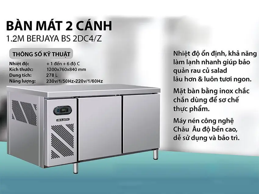 Bàn mát 2 cánh Berjaya BS 2DC4/Z