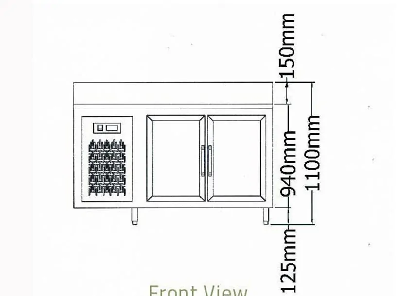 Tủ mát bàn 2 cánh Berjaya BS 2DC6/Z