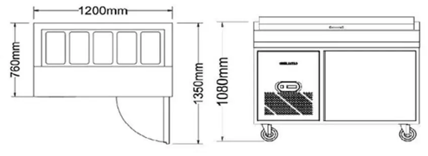 Bàn mát Pizza Berjaya BS 1D/PCF4/Z