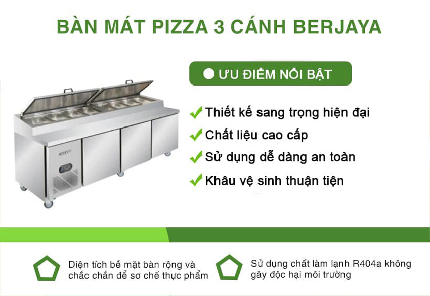 Bàn mát Pizza Berjaya BS 3D/PCF8/Z