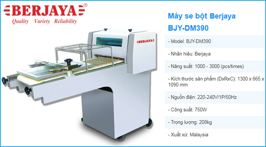 Máy cán bột Berjaya BJY-DM390