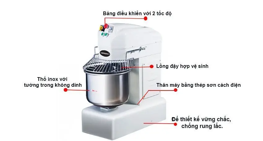 Máy trộn bột hai tốc độ Berjaya BJY-SM50M
