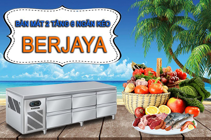 Bàn mát 2 tầng 6 ngăn Berjaya BS6DR/C2535/2