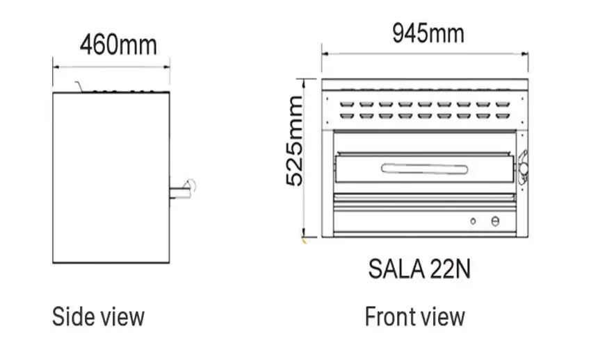Lò nướng Salamander dùng gas Berjaya SALA22N