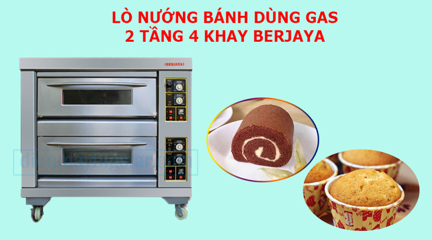 Lò nướng gas Berjaya 2 tầng 4 khay BJY-G120-2BD