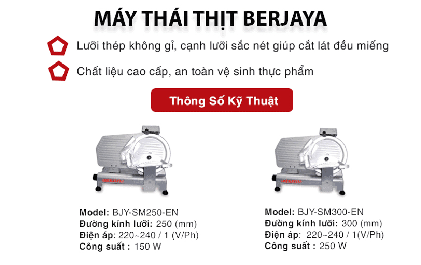 Máy thái thịt Berjaya BJY-SM250-EN