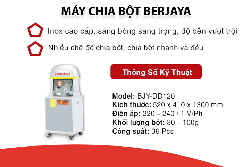  Máy chia bột Berjaya BJY-DD120