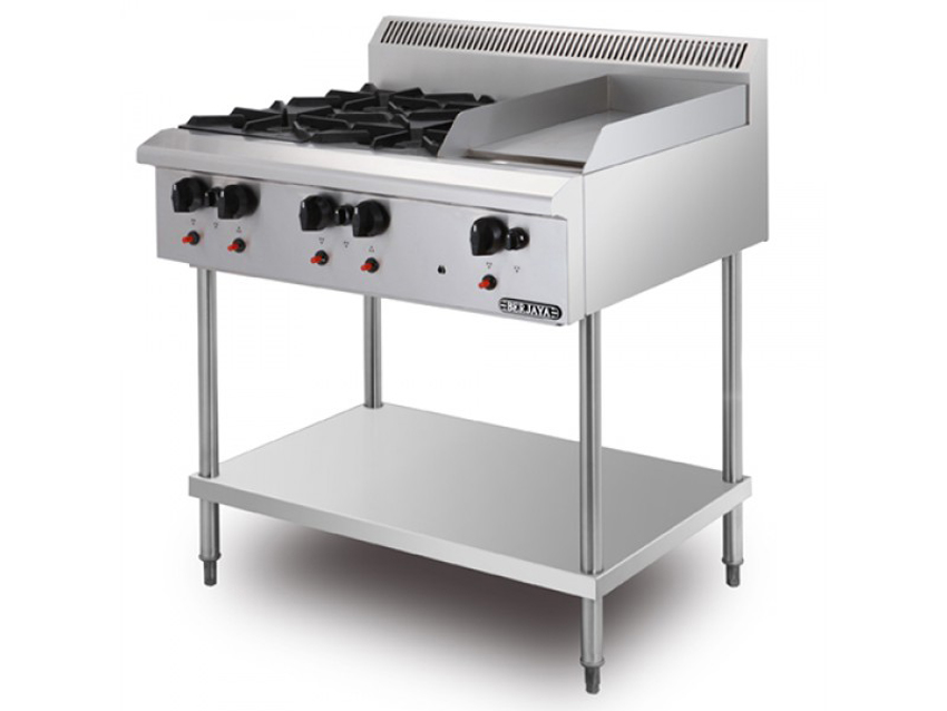 Bếp âu 4 họng có chiên phẳng Berjaya OB4GG1B-17