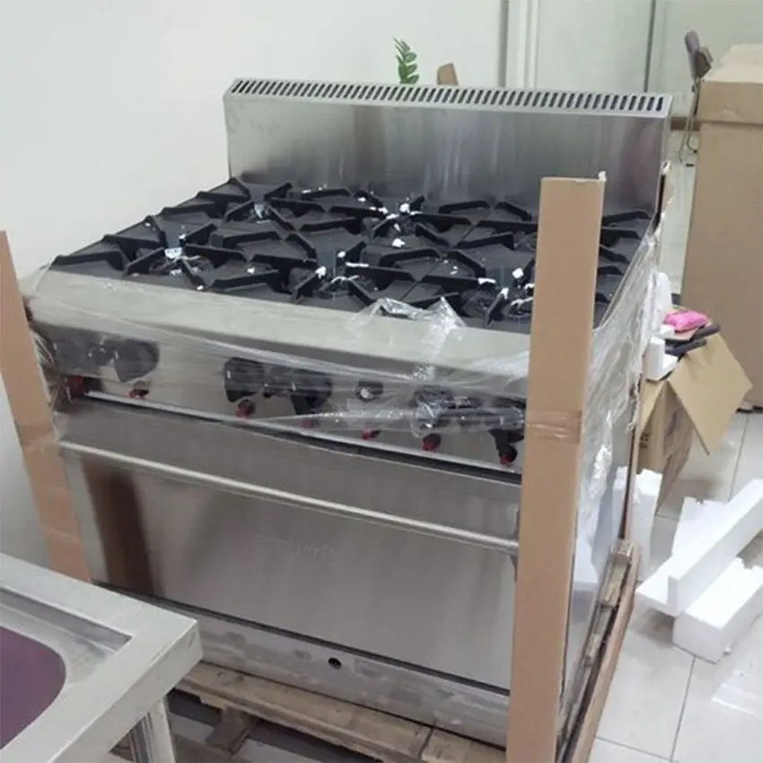 Bếp âu 6 họng có lò nướng Berjaya DRO6-17