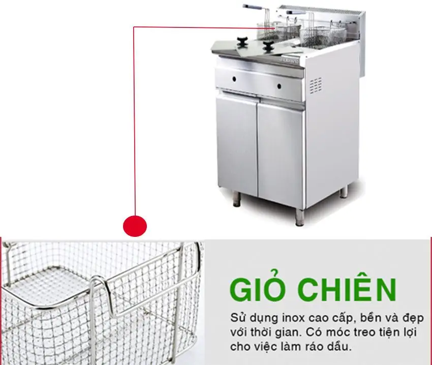 Bếp chiên nhúng đôi Berjaya FSGDF11D