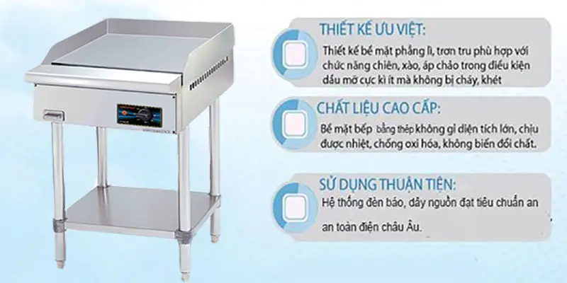 Bếp chiên phẳng có chân Berjaya EG3000FS