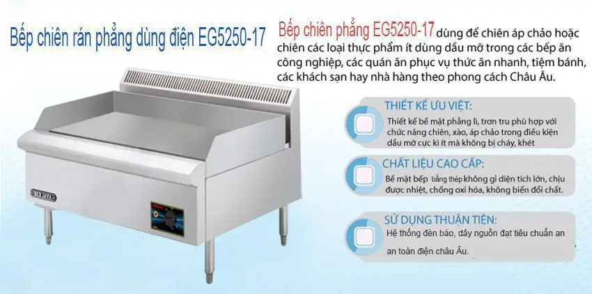 Bếp chiên rán phẳng dùng điện Berjaya EG5250-17 