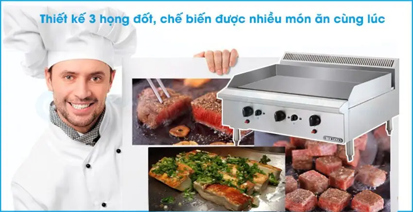 Bếp chiên bề mặt phẳng dùng gas Berjaya GG3B-17