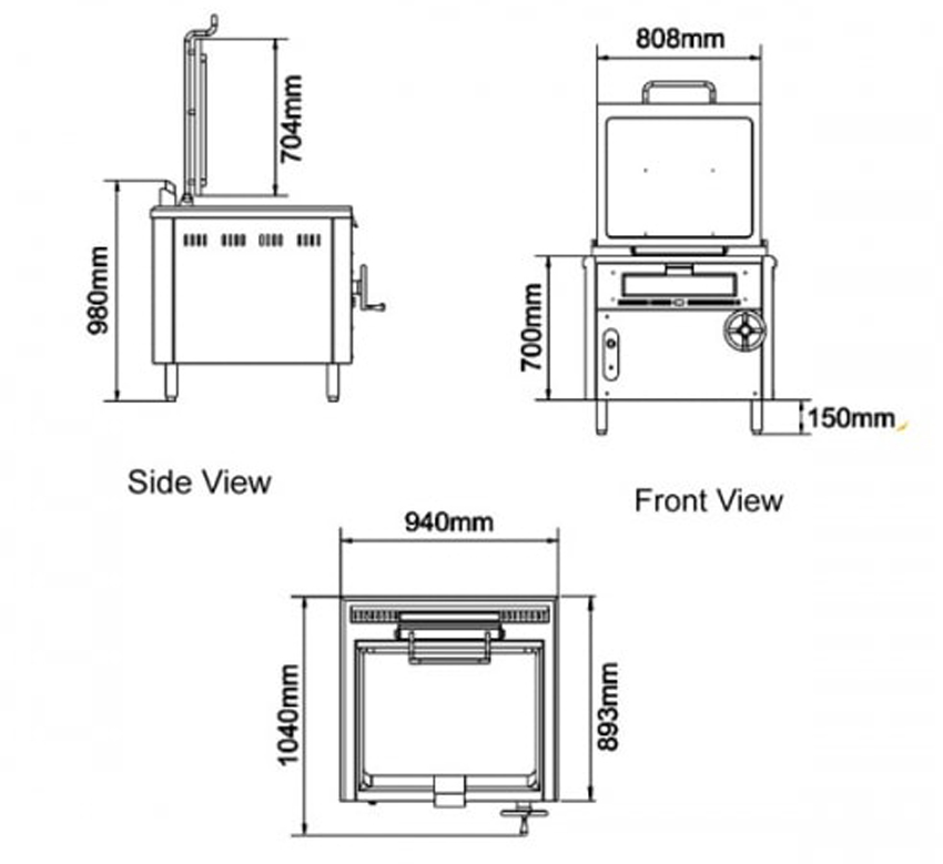 Chảo vuông tay quay Berjaya TP3237