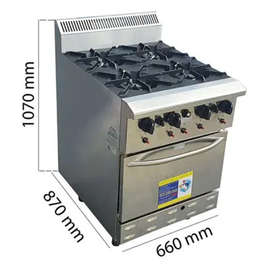 Bếp âu 6 họng dùng gas Berjaya OB6-17