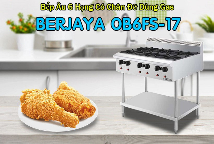 Bếp âu 6 họng chân đứng Berjaya OB6FS-17