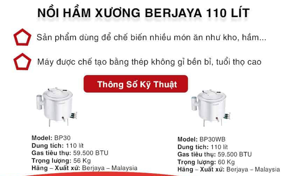 Nồi hầm xương nấu canh Berjaya BP30